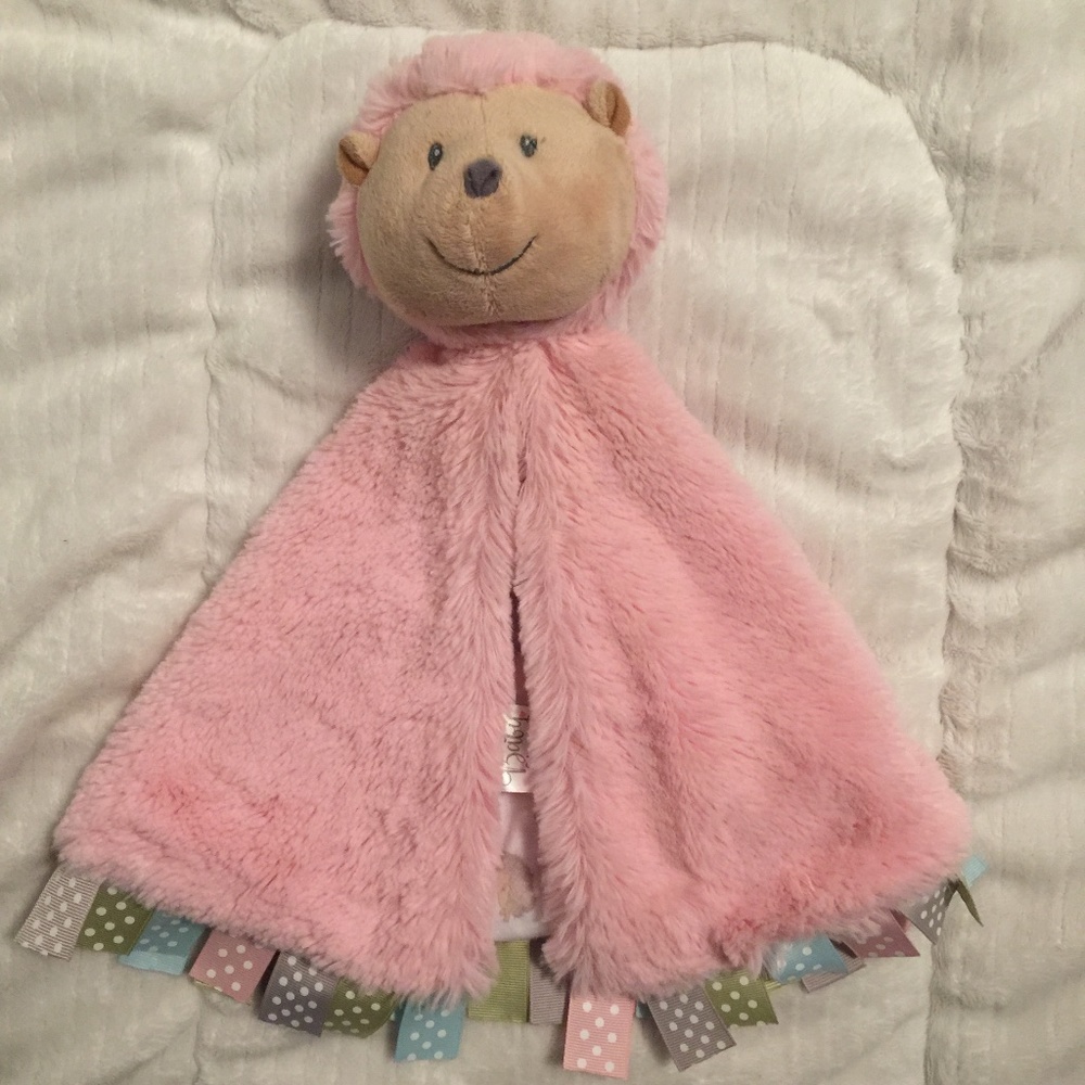 Baby Ganz Hedgehog Pink Tags Baby Plush Security Blanket Lovey Roly Poly Mini